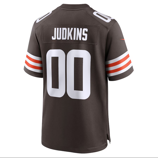 C.Browns #00 Quinshon Judkins Brown 2025 Draft Game Stitched American Football Jerseys