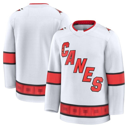 C.Hurricanes Fanatics Away Premium Jersey - White Stitched American Hockey Jerseys CROVYIE