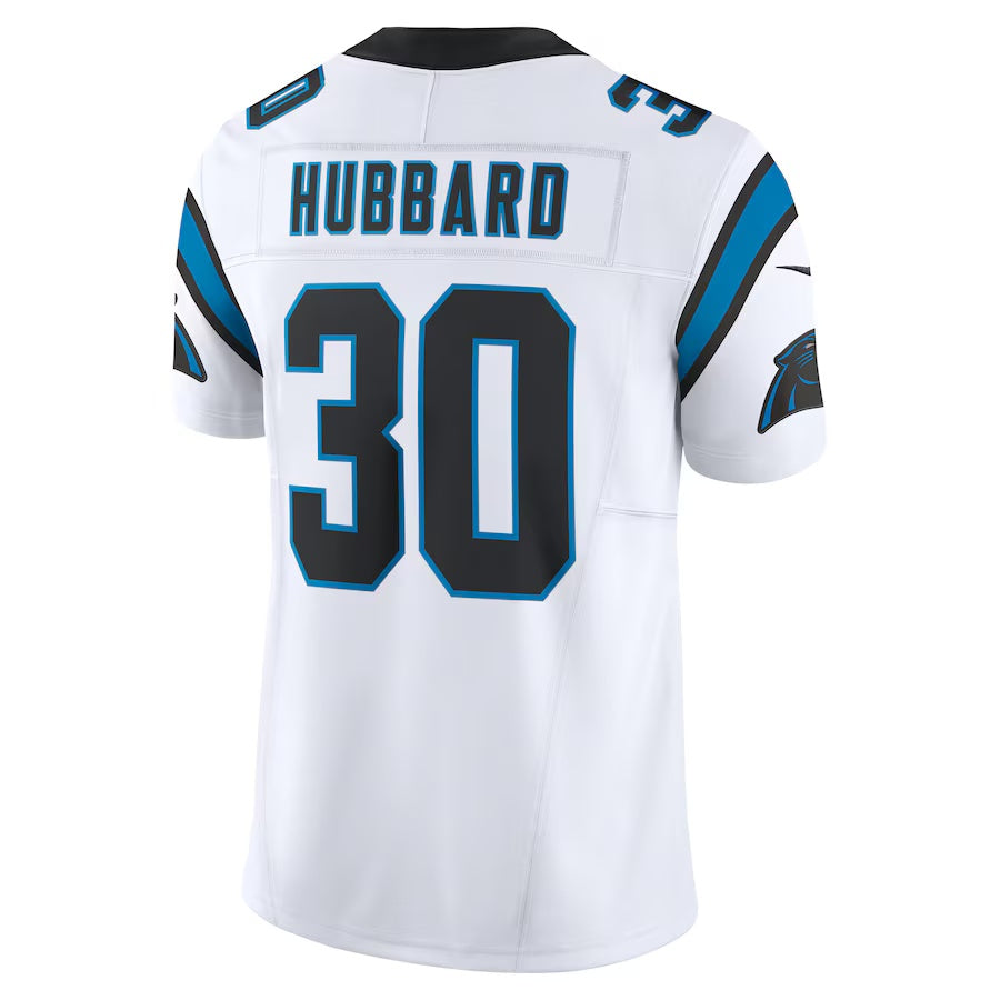 C.Panthers #30 Chuba Hubbard White Vapor F.U.S.E. Limited Stitched American Football Jerseys