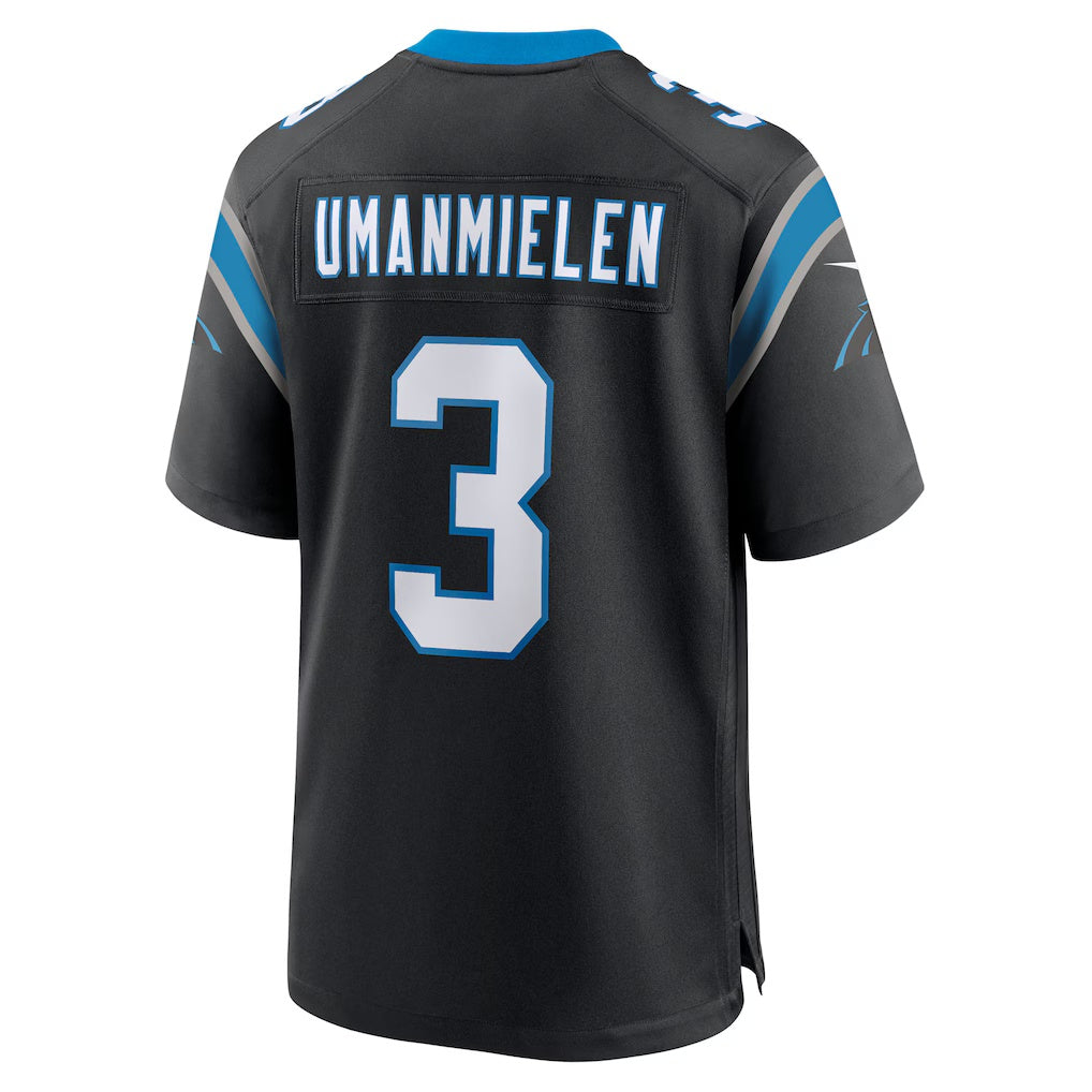 C.Panthers #3 Princely Umanmielen Black Team Game Stitched American Football Jerseys