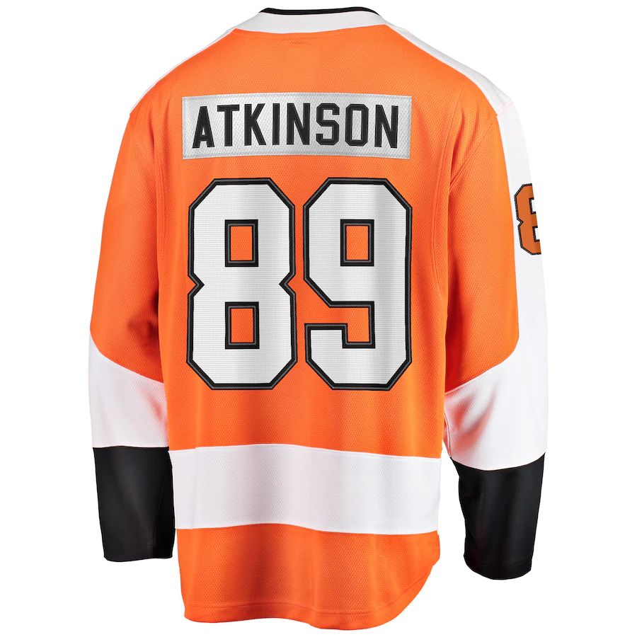 P.Flyers #89 Cam Atkinson Fanatics Branded Breakaway Player Jersey  Orange Stitched American Hockey Jerseys CROVYIE