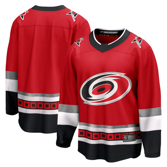 C.Hurricanes Fanatics Branded 25th Anniversary Premier Breakaway Blank Jersey Red Stitched American Hockey Jerseys CROVYIE