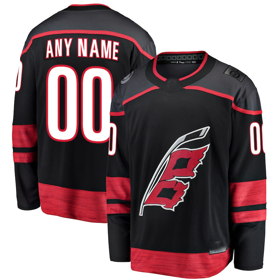 Custom C.Hurricanes Fanatics Branded Alternate Breakaway Jersey Black Stitched American Hockey Jerseys CROVYIE