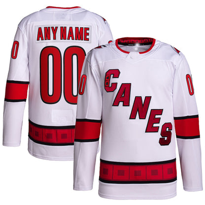 Custom C.Hurricanes Away Primegreen Authentic Pro Jersey White Stitched American Hockey Jerseys CROVYIE