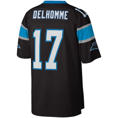 C.Panthers #17 Jake Delhomme Mitchell & Ness Black 2003 Legacy Replica Jersey Stitched American Football Jerseys