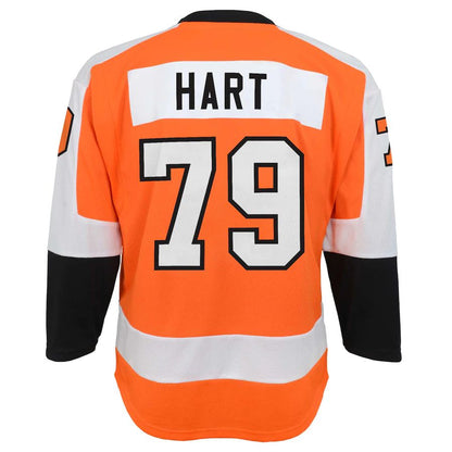 P.Flyers #79 Carter Hart Home Replica Player Jersey Orange Stitched American Hockey Jerseys CROVYIE