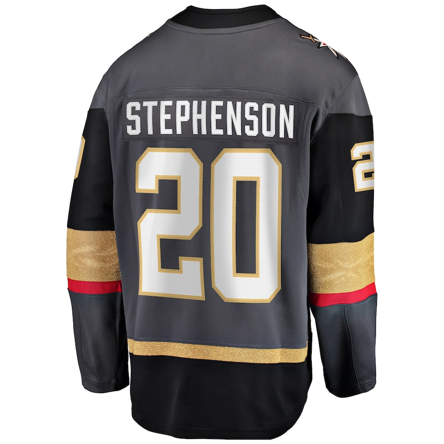 V.Golden Knights #20 Chandler Stephenson Fanatics Branded Alternate Breakaway Player Jersey Gray Fanatics Jersey Stitched American Hockey Jerseys CROVYIE