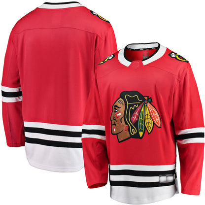 C.Blackhawks Fanatics Branded Breakaway Home Jersey  Red Stitched American Hockey Jerseys CROVYIE