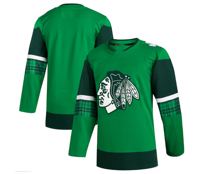 C.Blackhawks 2023 St. Patrick's Day Primegreen Authentic Jersey - Kelly Green Stitched American Hockey Jerseys CROVYIE