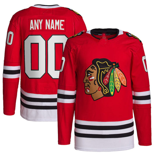 Custom C.Blackhawks Home Primegreen Authentic Pro Jersey Red Stitched American Hockey Jerseys CROVYIE