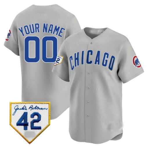 Custom Chicago Cubs 2024 Jackie Robinson Patch Vapor Premier Limited  V2¨C All Stitched Baseball Jersey