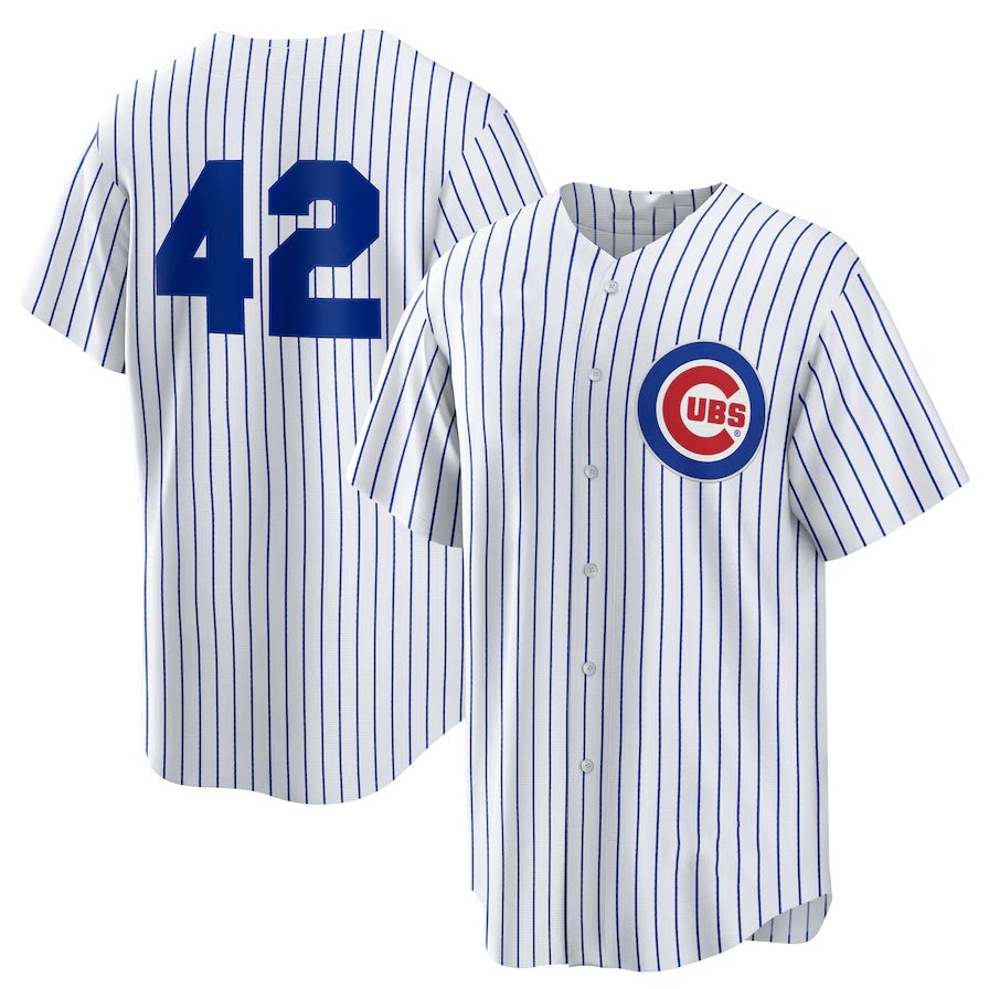 Chicago Cubs Home 2025 Jackie Robinson Day Replica Jersey - White Stitched Baseball Jersey