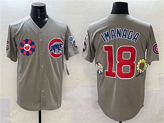Chicago Cubs #18 Sh¨­ta Imanaga Gray 2025 Tokyo Series Limited Stitched Baseball Jersey