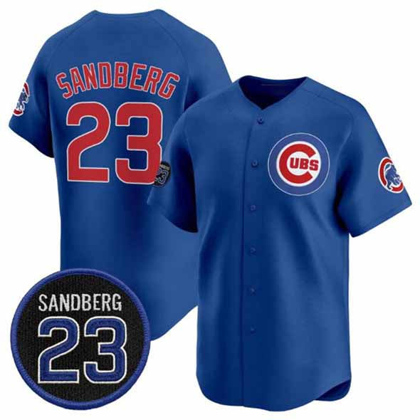 Chicago Cubs #23 Ryne Sandberg Royal 'Ryne Sandberg Tribute' Vapor Limited V2 Stitched Baseball Jersey
