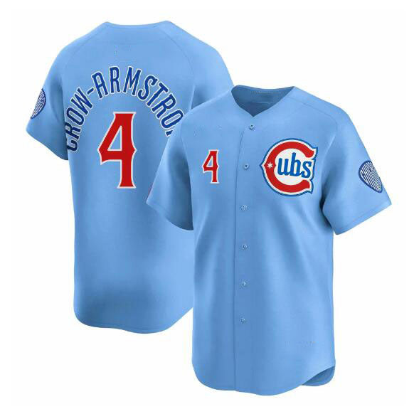 Chicago Cubs #4 Pete Crow-Armstrong Blue 2024-25 2nd Alternate Limited Stitched Baseball Jersey