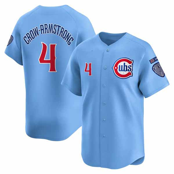 Chicago Cubs #4 Pete Crow-Armstrong Blue 'Ryne Sandberg Tribute' Vapor Limited V3 Stitched Baseball Jersey