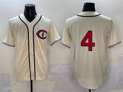 Chicago Cubs #4 Pete Crow-Armstrong Cream Field of Dreams Cool Base Stitched Baseball Jersey