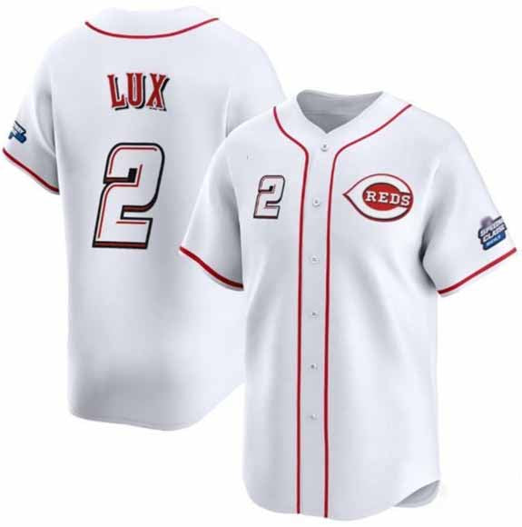 Cincinnati Reds #2 Gavin Lux White 2025 Speedway Classic Home Limited Stitched Baseball Jersey