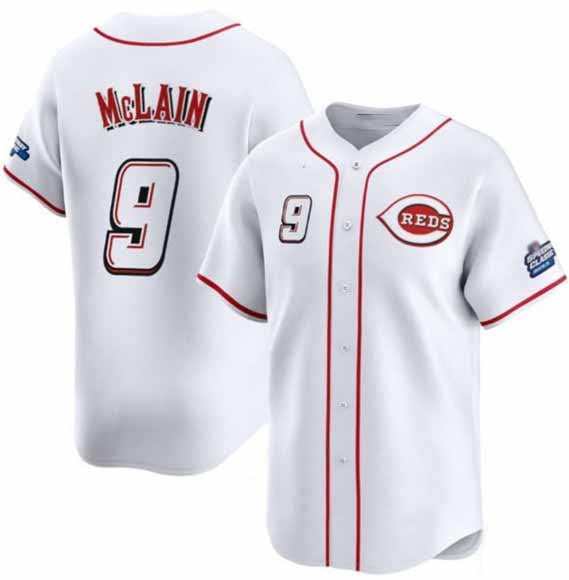 Cincinnati Reds #9 Matt McLain White 2025 Speedway Classic Home Limited Stitched Baseball Jersey