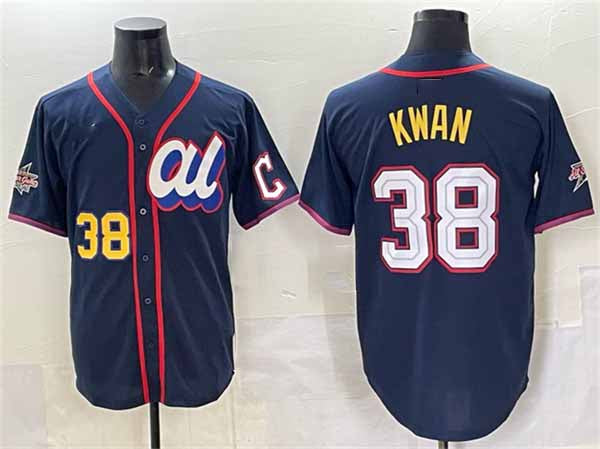 Cleveland Guardians American League #38 Steven Kwan Navy 2025 All-Star Edition Limited Stitched Baseball Jersey