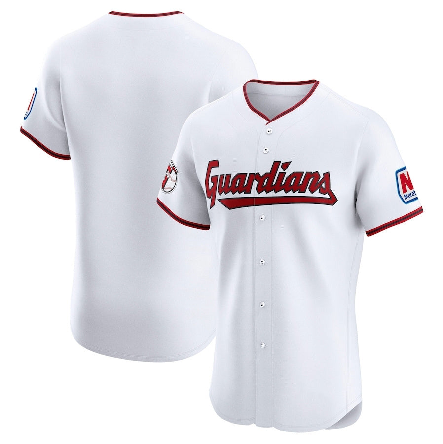 Cleveland Guardians Home Elite Jersey - White American Baseball Jerseys