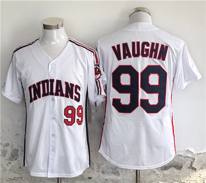 Cleveland Guardians #99 Ricky Vaughn White Stitched Baseball Jersey