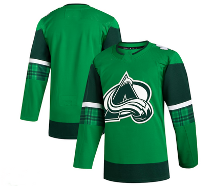 C.Avalanche 2023 St. Patrick's Day Primegreen Authentic Jersey - Kelly Green Stitched American Hockey Jerseys CROVYIE