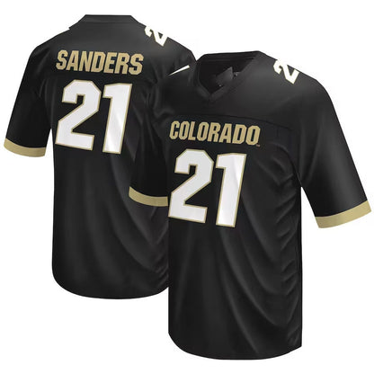 C.Buffaloes #21 Shilo Sanders Original Retro Brand NIL Football Player Jersey ¡§C Black American College Jerseys