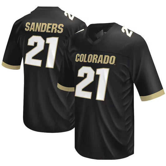 C.Buffaloes #21 Shilo Sanders Original Retro Brand NIL Football Player Jersey ¡§C Black American College Jerseys