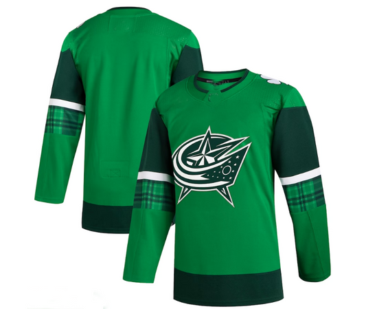 C.Blue Jackets 2023 St. Patrick's Day Primegreen Authentic Jersey - Kelly Green Stitched American Hockey Jerseys CROVYIE