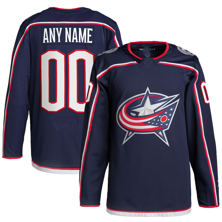 Custom C.Blue Jackets Home Primegreen Authentic Pro Navy Stitched American Hockey Jerseys CROVYIE