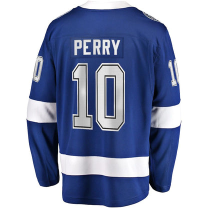 TB.Lightning #10 Corey Perry Fanatics Branded Home Breakaway Player Jersey  Blue Stitched American Hockey Jerseys CROVYIE