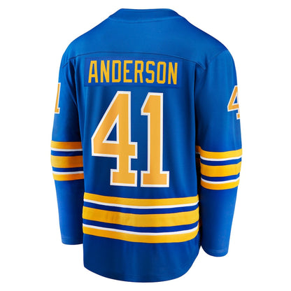 B.Sabres #41 Craig Anderson Fanatics Branded Home Breakaway Player Jersey Royal Stitched American Hockey Jerseys CROVYIE