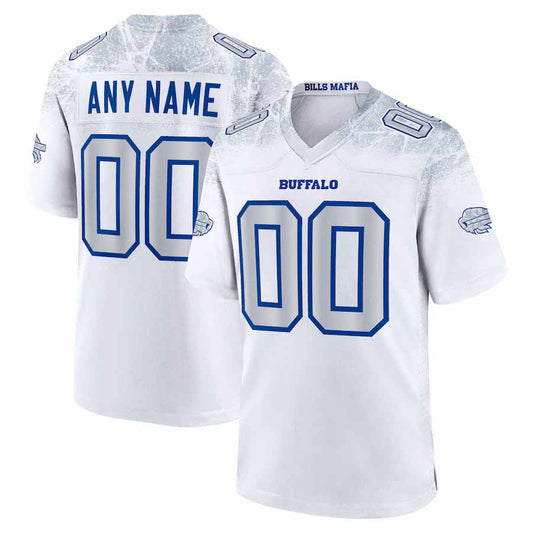 Custom B.Bills 2025 Rivalries Collection Game Jersey-Nery - White Football Stitched American Jersey-Nerys