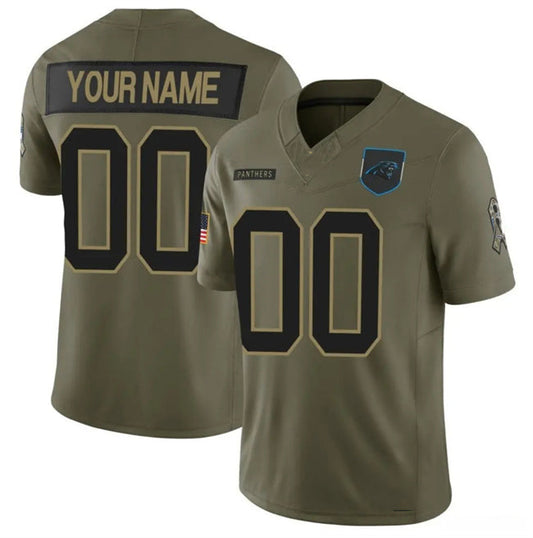 Custom C.Panthers Active Player Olive 2025 F.U.S.E. Salute to Service Limited Stitched Football Jersey