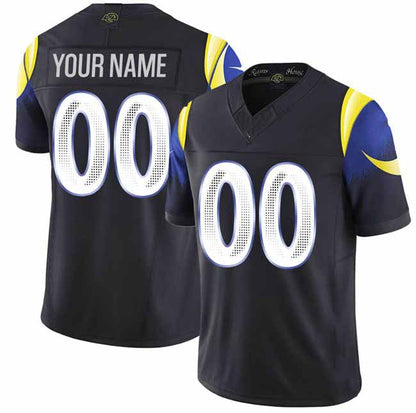Custom LA.Rams Active Player Black 2025 F.U.S.E. Rivalries Vapor Limited Football Stitched Jersey-Nery