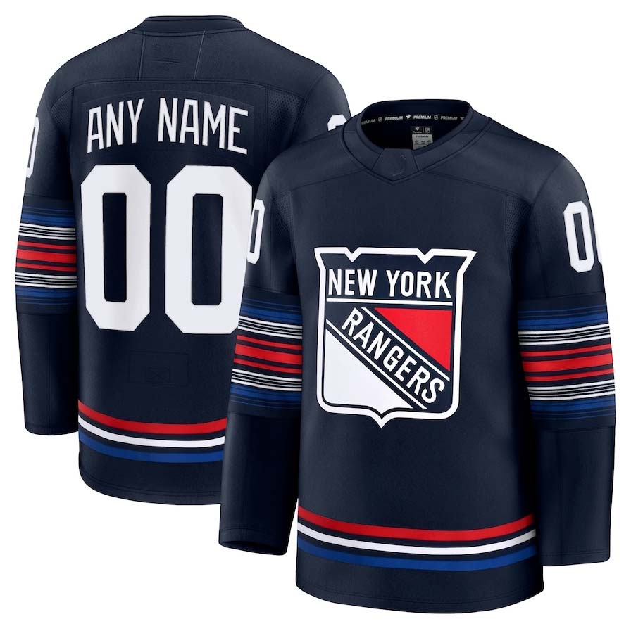 Custom NY.Rangers Fanatics Alternate Premium Jersey - Navy Stitched American Hockey Jerseys CROVYIE