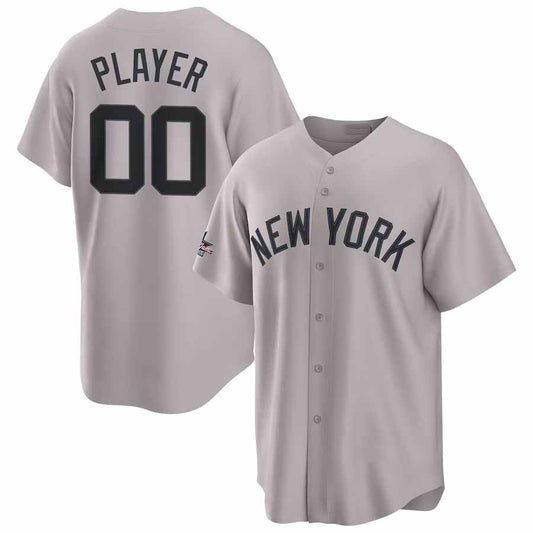 Custom New York Yankees 2025 All-Star Game Away Pick-A-Player Replica Jersey - Gray Baseball Jerseys