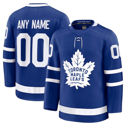 Custom T.Maple Leafs Fanatics Home Premium Jersey - Blue Stitched American Hockey Jerseys CROVYIE