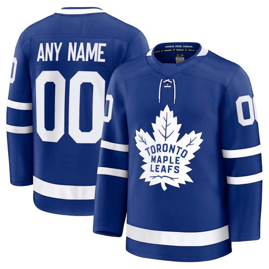 Custom T.Maple Leafs Fanatics Home Premium Jersey - Blue Stitched American Hockey Jerseys CROVYIE