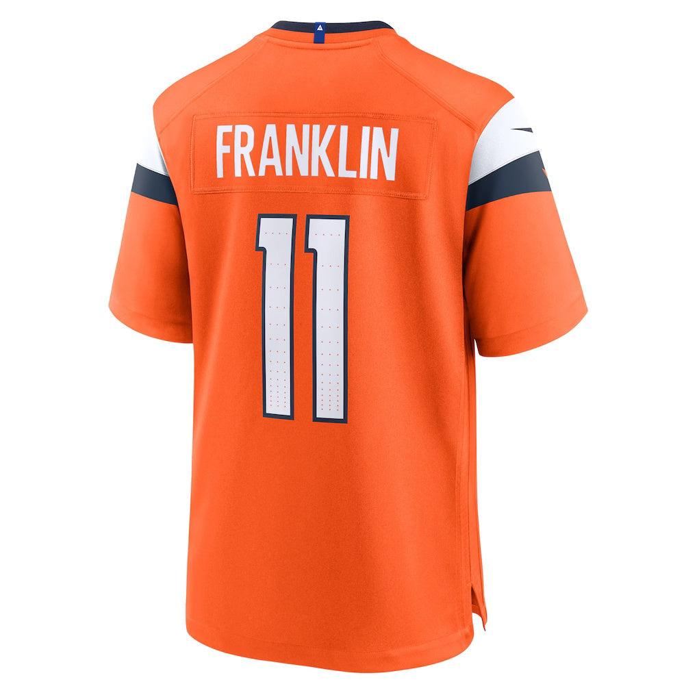D.Broncos #11 Troy Franklin Orange Team Game American Football Jersey
