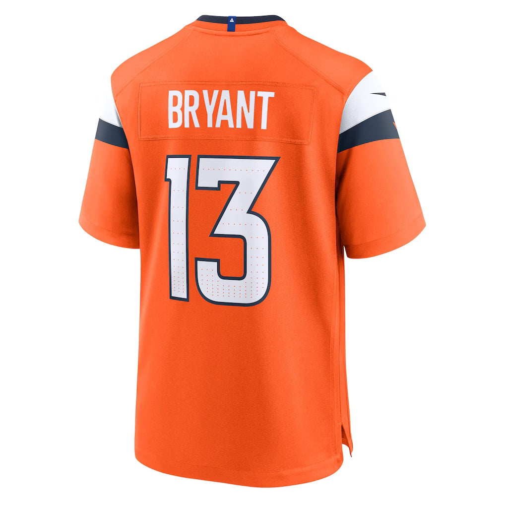 D.Broncos #13 Pat Bryant Orange Team Game American Football Jersey