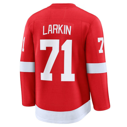 D.Red Wings #71 Dylan Larkin Fanatics Home Premium Jersey - Red Stitched American Hockey Jerseys CROVYIE