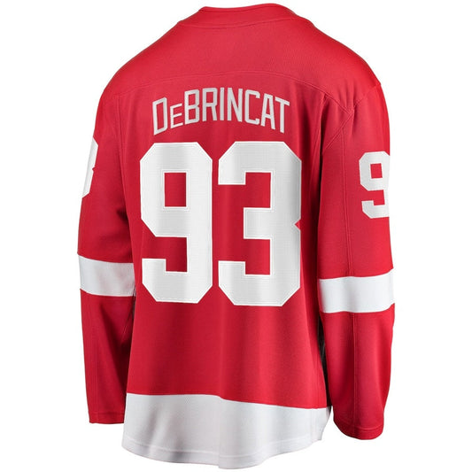 D.Red Wings #93 Alex DeBrincat Fanatics Home Premier Breakaway Player Jersey - Red Stitched American Hockey Jerseys CROVYIE