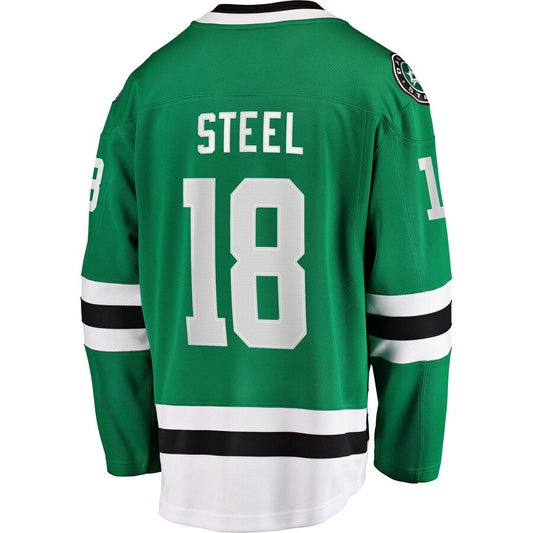 D.Stars #18 Sam Steel Fanatics Home Breakaway Jersey - Kelly Green Stitched American Hockey Jerseys CROVYIE