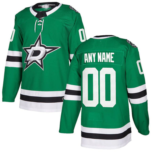 Custom D.Stars Authentic Jersey Kelly Green Stitched American Hockey Jerseys CROVYIE