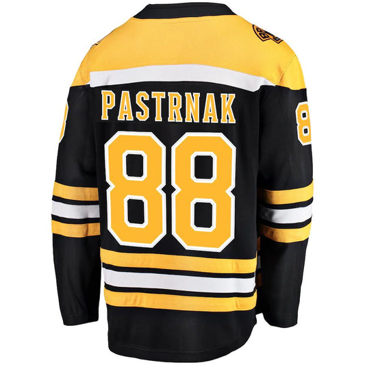 B.Bruins #88 David Pastrnak Fanatics Branded Home Premier Breakaway Player Jersey Black Stitched American Hockey Jerseys CROVYIE