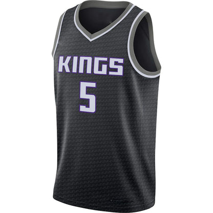 S.Kings #5 De'Aaron Fox Jordan Brand  Swingman Jersey Statement Edition Black Statement Edition Stitched American Basketball Jersey