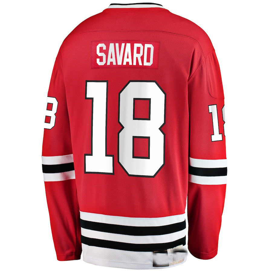 C.Blackhawks #18 Denis Savard Fanatics Branded Premier Breakaway Retired Player Jersey Red Stitched American Hockey Jerseys CROVYIE