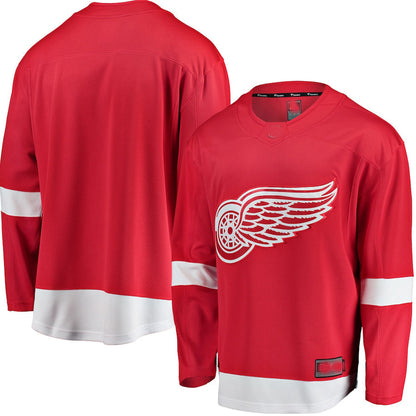 D.Red Wings anatics Branded Breakaway Home Jersey Red Stitched American Hockey Jerseys CROVYIE